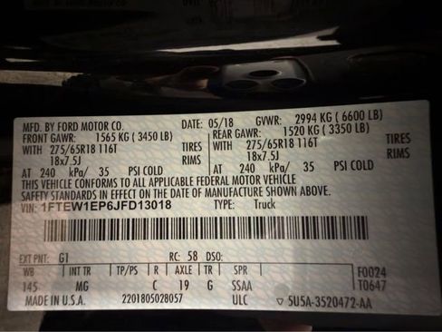 Used 2018 Ford F150 XLT w/ Equipment Group 302A Luxury image 32