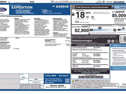 Used 2025 Ford Expedition Platinum AWD/4WD image 5