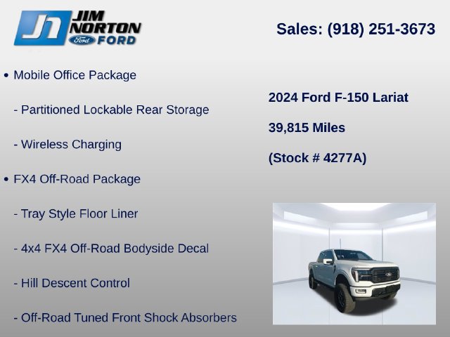 Used 2024 Ford F150 Lariat w/ Equipment Group 502A High AWD/4WD image 14