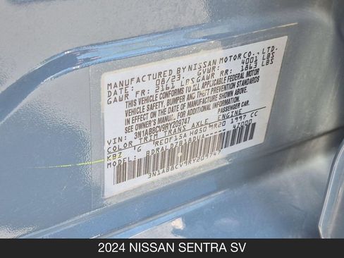 Used 2024 Nissan Sentra SV FWD image 26