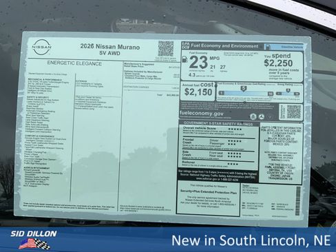 New 2026 Nissan Murano SV image 13