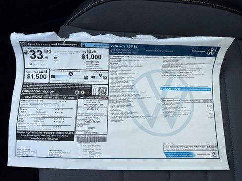 New 2026 Volkswagen Jetta SE image 34