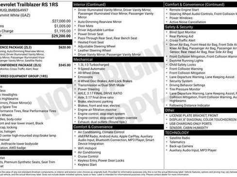 Used 2021 Chevrolet TrailBlazer RS w/ Convenience Package image 26