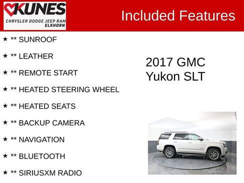 Used 2017 GMC Yukon SLT image 2
