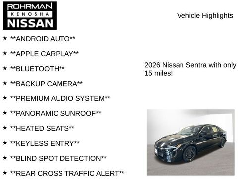 New 2026 Nissan Sentra SV w/ SV Convenience Package image 8