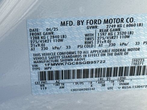 New 2025 Ford Explorer ST w/ Sun And Sound Package RWD image 34