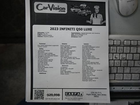 Used 2023 INFINITI Q50 Luxe w/ Cargo Package image 9