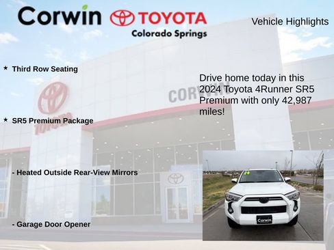 Used 2024 Toyota 4Runner SR5 Premium w/ SR5 Premium Package AWD/4WD image 7