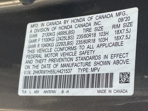 Certified 2020 Honda CR-V EX image 28
