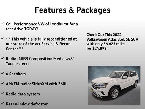 Used 2022 Volkswagen Atlas SE AWD/4WD image 4