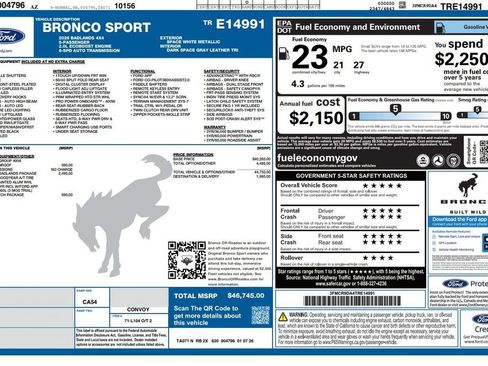 Used 2026 Ford Bronco Sport Badlands w/ Sasquatch Badlands Package AWD/4WD image 5