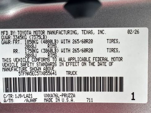 New 2026 Toyota Tundra Platinum AWD/4WD image 16