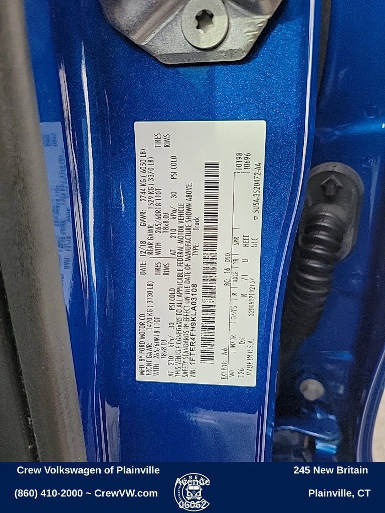 Used 2019 Ford Ranger Lariat w/ Equipment Group 501A Mid AWD/4WD image 41