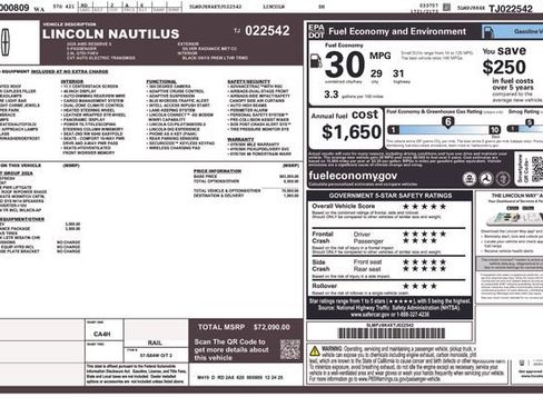 New 2026 Lincoln Nautilus Reserve w/ Jet Appearance Package image 26