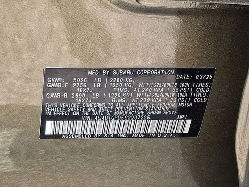 Certified 2025 Subaru Outback Touring XT AWD/4WD image 27