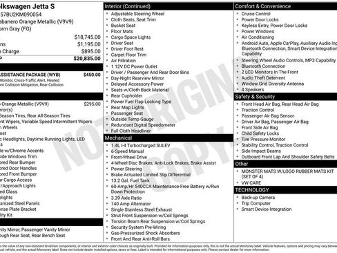 Used 2019 Volkswagen Jetta S w/ Driver Assistance Package image 7