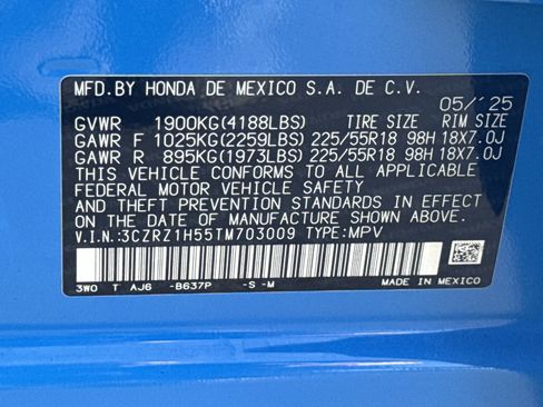 Used 2026 Honda HR-V Sport image 3