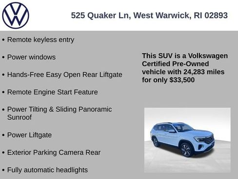Certified 2024 Volkswagen Atlas SE image 13