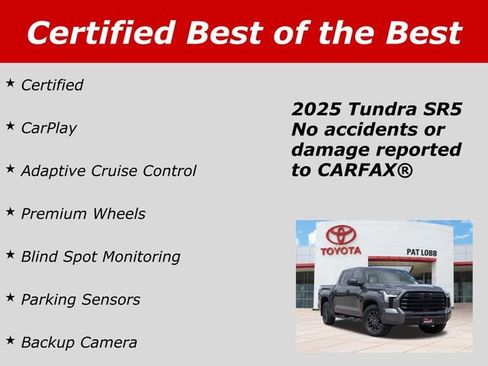 Certified 2025 Toyota Tundra SR5 w/ SX Package RWD image 39