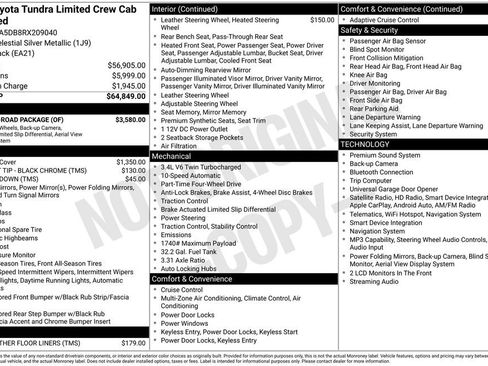 Used 2024 Toyota Tundra Limited w/ TRD Off-Road Package AWD/4WD image 37