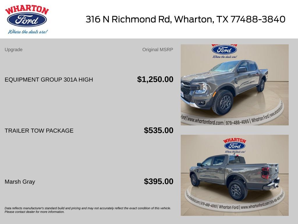 New 2026 Ford Ranger XLT w/ Equipment Group 301A High AWD/4WD image 2
