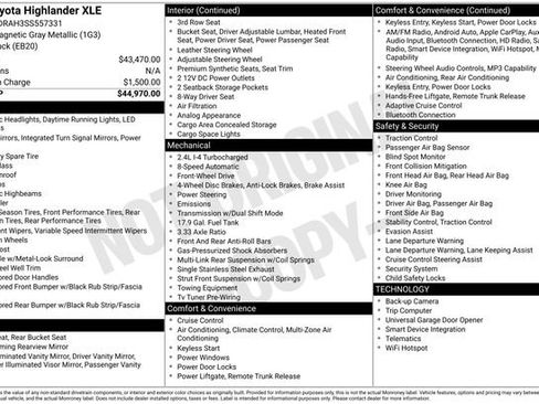Used 2025 Toyota Highlander XLE FWD image 37