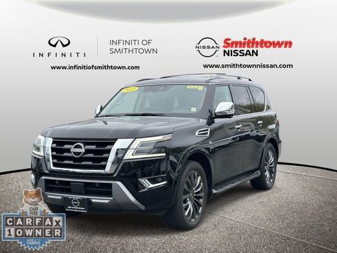 Used 2022 Nissan Armada Platinum w/ Captain's Chairs Package AWD/4WD image 3