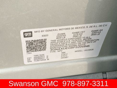Certified 2023 Chevrolet Equinox LT w/ LPO, Floor Liner Package AWD/4WD image 33
