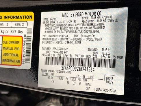 Used 2018 Ford Fusion Titanium AWD/4WD image 26