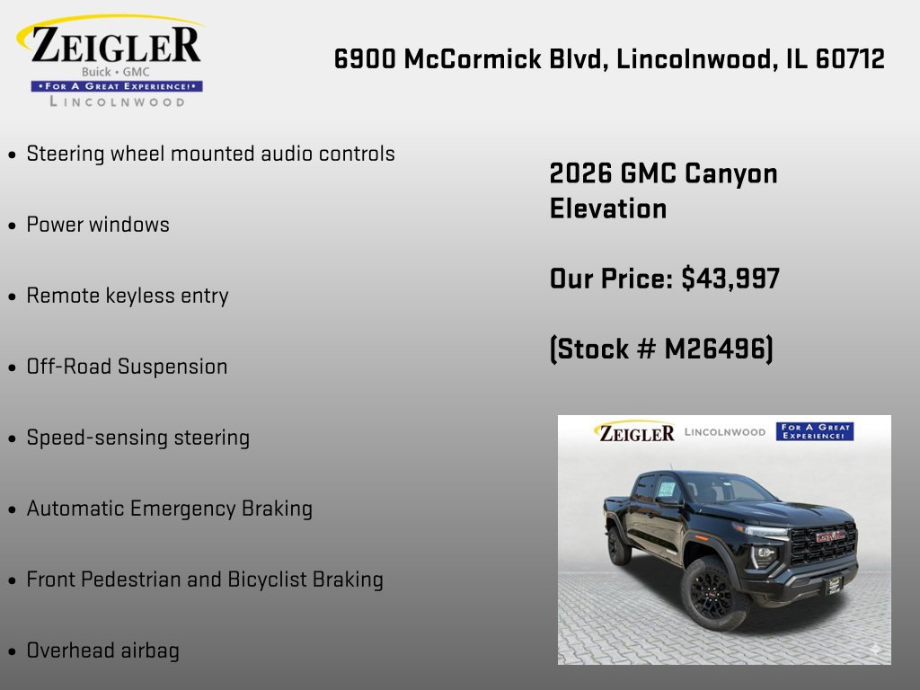 New 2026 GMC Canyon Elevation w/ Technology Package AWD/4WD image 12