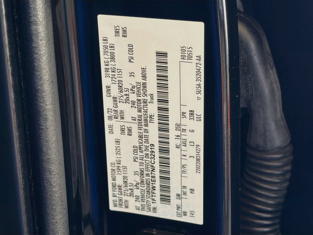 Used 2022 Ford F150 Lariat w/ Equipment Group 502A High AWD/4WD image 39