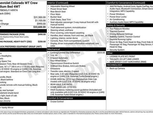 Used 2018 Chevrolet Colorado W/T w/ WT Convenience Package image 3