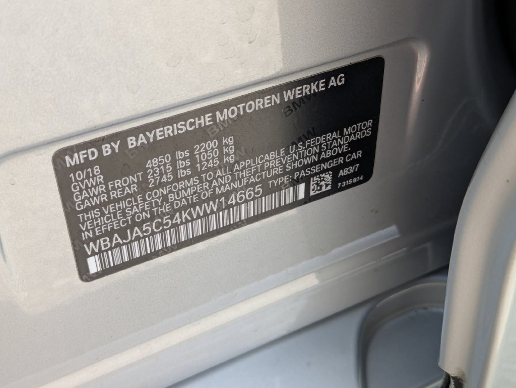 Used 2019 BMW 530i RWD image 23