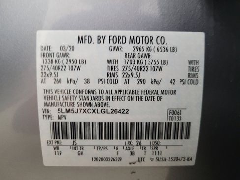 Used 2020 Lincoln Aviator Reserve w/ Equipment Group 202A image 33