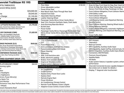 Used 2021 Chevrolet TrailBlazer RS w/ Sun and Liftgate Package FWD image 11