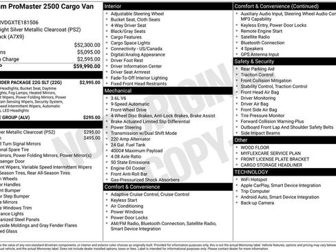 New 2026 RAM ProMaster 2500 w/ Quick Order Package 22G SLT FWD image 3