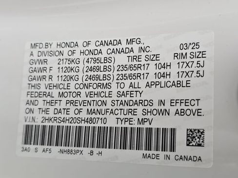 Certified 2025 Honda CR-V LX image 34