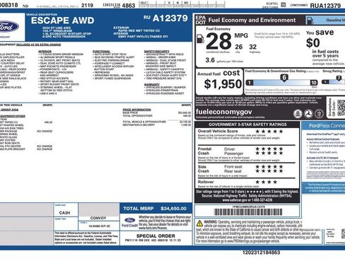 Used 2024 Ford Escape ST-Line AWD/4WD image 38