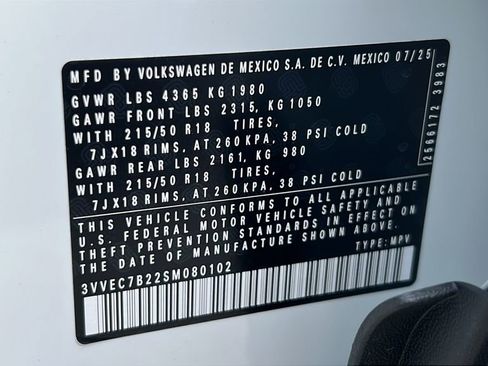 New 2025 Volkswagen Taos SE image 32