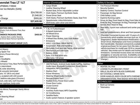 Used 2019 Chevrolet Trax LT w/ Redline Edition AWD/4WD image 19