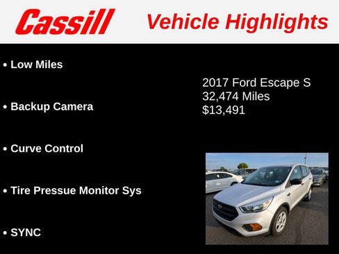 Used 2017 Ford Escape S FWD image 3