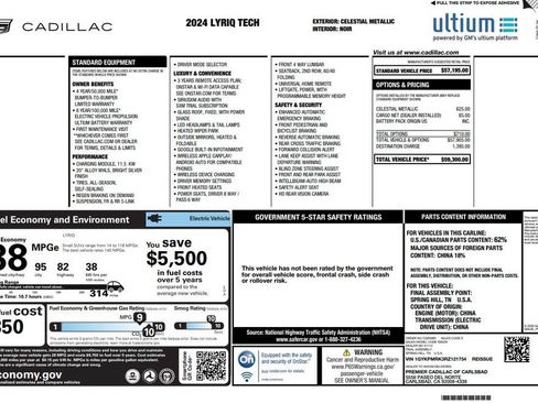 Used 2024 Cadillac Lyriq Tech RWD image 3