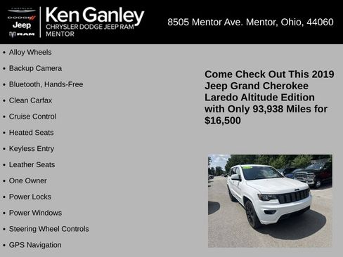 Used 2019 Jeep Grand Cherokee Altitude AWD/4WD image 5