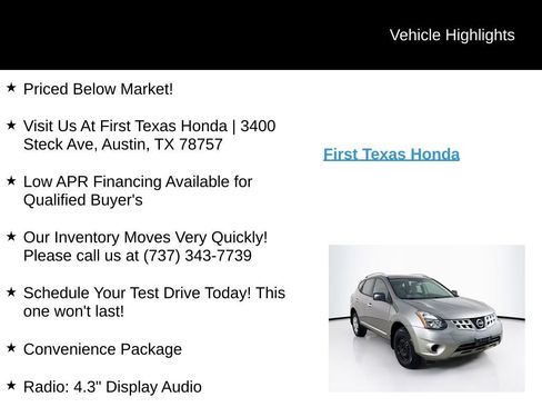 Used 2015 Nissan Rogue S w/ Convenience Package FWD image 10