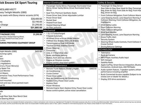 Used 2024 Buick Encore GX Sport Touring w/ Comfort Package AWD/4WD image 30