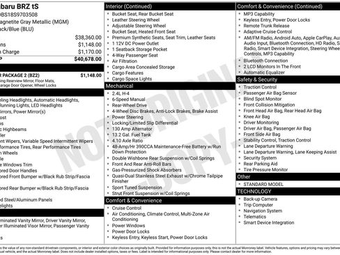 New 2025 Subaru BRZ tS w/ Popular Package 2 image 5