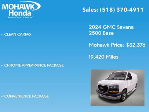 Used 2024 GMC Savana 2500 w/ Driver Convenience Package image 7