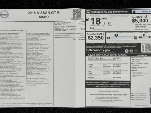 Used 2018 Nissan GT-R NISMO AWD/4WD image 4