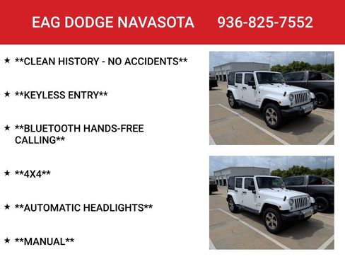 Used 2017 Jeep Wrangler Unlimited Sahara w/ Connectivity Group AWD/4WD image 4