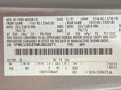 Used 2021 Ford Escape Titanium w/ Titanium Elite Package image 38